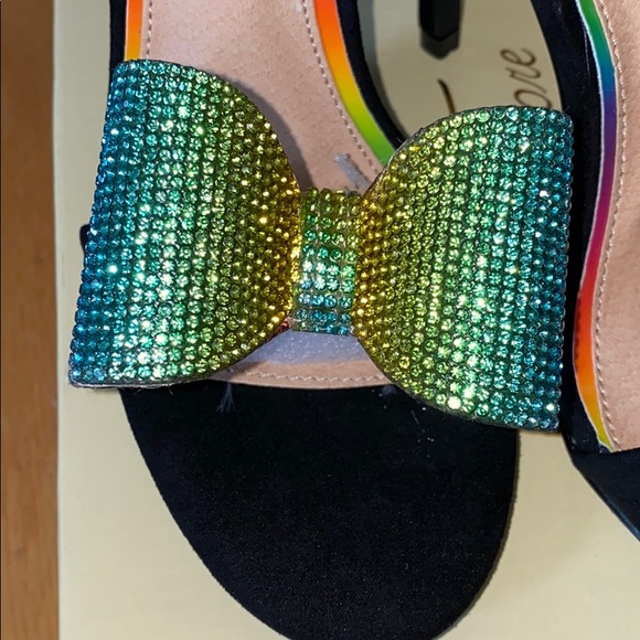 Vigo Fiore Rainbow Glitterati Heels Size 7 - Picture 2 of 4